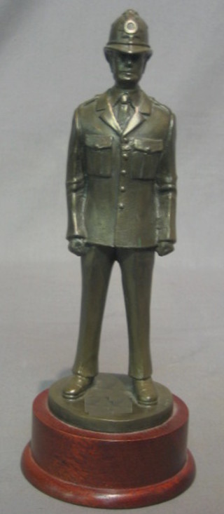 A bronzed figure of a standing Policeman 11"