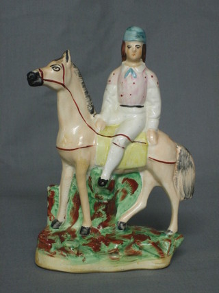 A 19th Century Staffordshire figure of a horseman 7"