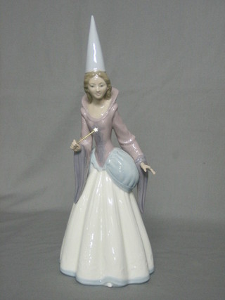 A Nao figure of a standing fairy (finger f) complete with wand  13"
