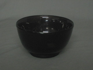 An 18th/19th Century Beijing purple glass pedestal bowl 4 1/2"