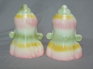 A pair of Shorter & Sons multi-coloured pottery wall plaques 8"