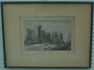 After Sandby, an etching "Crewe Castle" 6" x 8"