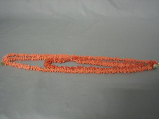2 coral necklaces