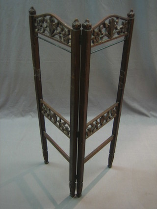 An Eastern hardwood 2 fold screen (requires upholstery)