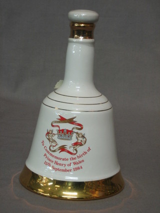 A 1984 50cl Wade decanter for Bells whisky to commemorate the birth of Prince Henry of Wales