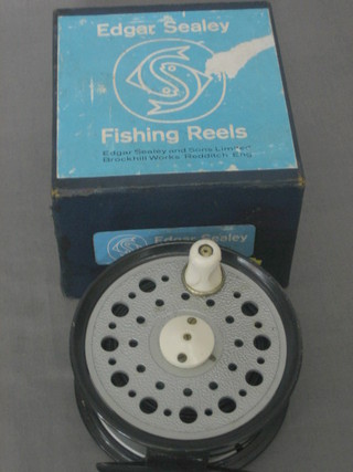 An Edgar Flylyte 4" centre pin fishing reel, boxed