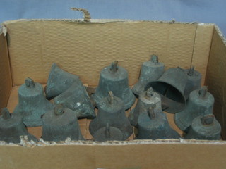 20 various brass servants bells