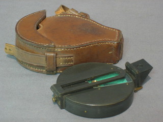 Major Hutchinson's Improved Elliot Bros. compass, contained in a leather case