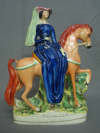 A 19th Century Staffordshire figure of The Duchess (f and r) 13"