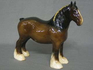 A Beswick figure of a standing Shire Horse 818, 8"
