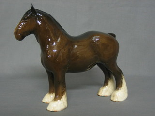 A Beswick figure of a Shire Horse 818, 8"