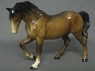 A Beswick figure of a standing Welsh Cob with crooked right hoof 6" (ears R),  1793