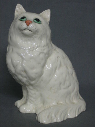 A Beswick figure of a seated white cat 1867 8"