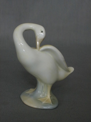 A Lladro figure of a standing goose 4"