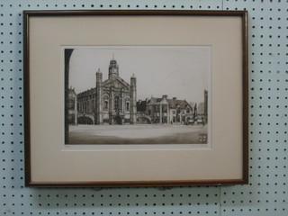A limited edition etching "Christ's Hospital Horsham" signed in the margin Charles Herbert Clark 7" x 11"