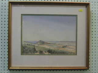 Morgan, watercolour drawing "View from Peak Hill" 9" x 13"
