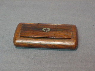 A 19th Century wooden pocket snuff box 3"