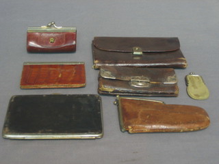 7 various leather wallets