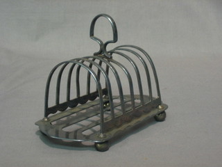 A silver plated 7 bar toast rack by Mappin & Webb