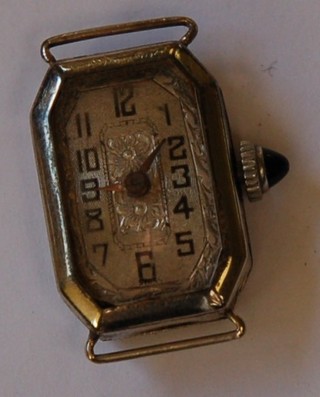 A lady's Alexora cocktail wristwatch contained in a 14ct gold case