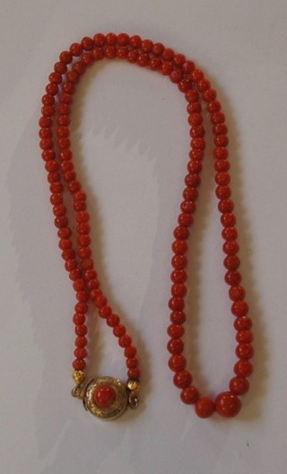 A string of coral beads