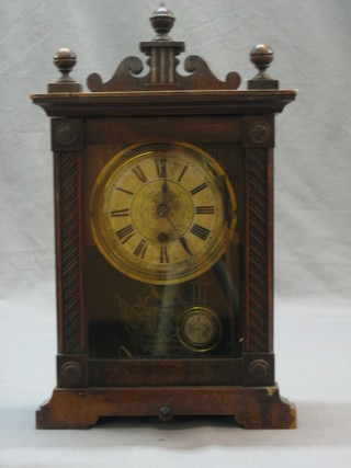 An American striking shelf clock with paper dial