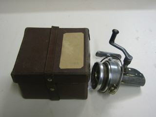 A Hardy Altex No. 2, Mk.III fishing reel with spare spools,  with fibre case