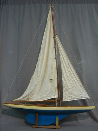 A large wooden pond yacht 42"