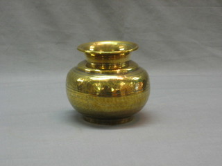 An Eastern brass vase 6"