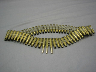 A belt of Nato 303 spent bullets