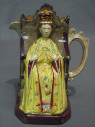 A Burleigh ware pottery character jug to commemorate the Coronation (f and r) 7"