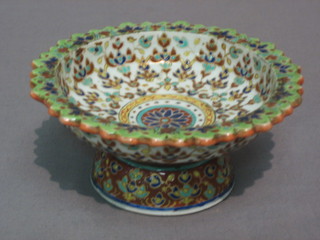 A 19th Century Persian porcelain pedestal bowl 5"