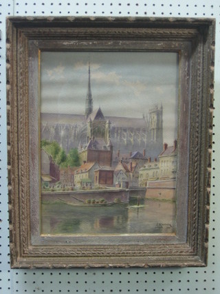 J. Kastner, watercolour drawing "Study of Amiens" signed and dated 1934 15" x 11"