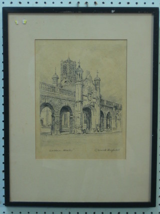 Wallace Hester, an etching "Christ's Hospital Horsham" 10" x 8"