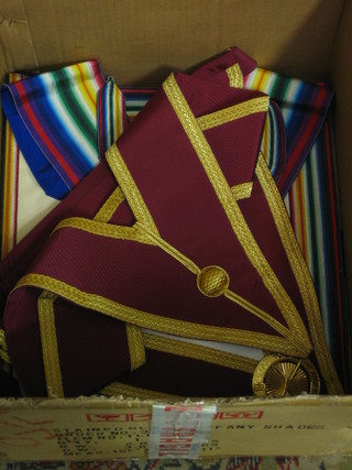 A Royal Arc Mariners Grand Officer's apron, collar and collarette, together with a Royal and Select Masters Grand Officer's apron and collar