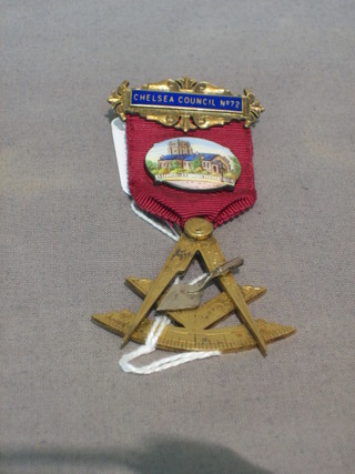 A silver and enamel Royal and Select Master's jewel, Chelsea Council no. 72