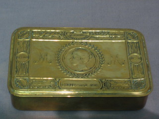 A brass Princess Mary gift tin