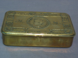 A brass Princess Mary gift tin