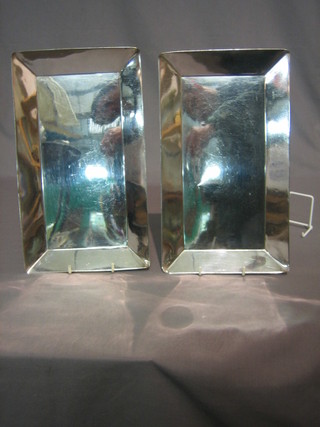 A pair of Art Deco rectangular silver plated trays by Mappin & Webb 12"