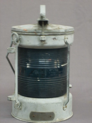 A ships starboard lantern converted for use with electricity