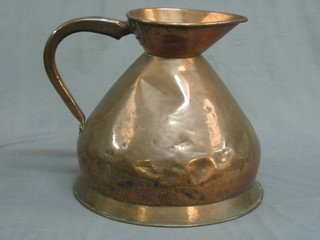 A Victorian 4 gallon copper harvest measure