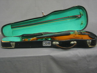 A Chinese Lark childs violin, cased