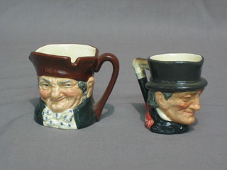 A pair of small Royal Doulton character jugs Auld Charlie and John Peel 2"