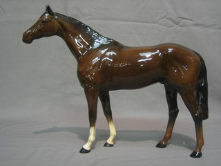 A Beswick style figure of a standing bay horse 11"
