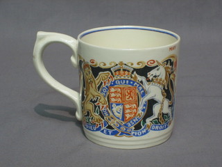 A Myotts 1937 Coronation mug designed by Laura Knight