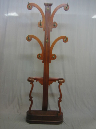 A Victorian mahogany hall stand (no drip tray)