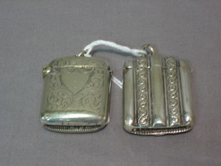 2 silver plated vesta cases