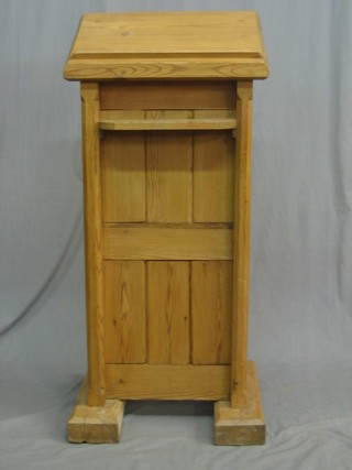 A Victorian stripped pine ecclesiastical lectern 21"