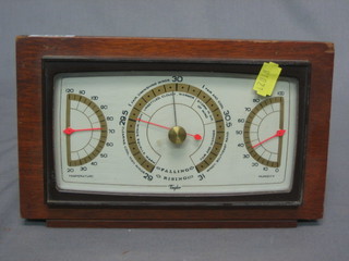 A 1950's Taylor desk top barometer with humidity gauge and thermometer