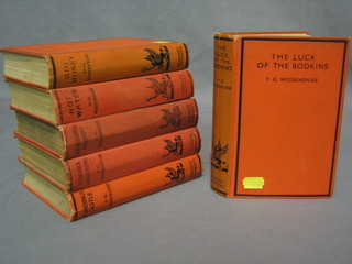 Six P G Woodhouse second editions "Hot Weather", "The Luck of The Bodkins", "Big Money", "Mrs Mulliner Speaking", "Summer Lighting" and "Blandings Castle" all published by Herbert Jenkins Ltd